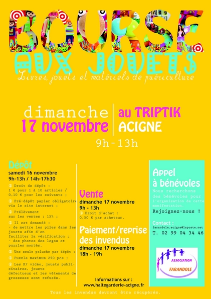 Bourse aux jouets